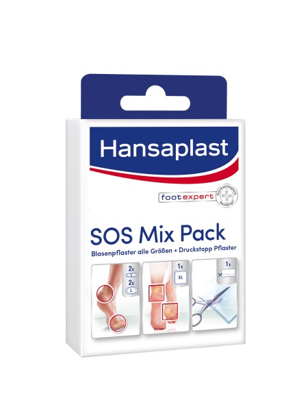 Hansaplast Blasenpflaster SOS Mix Pack, 6 Stück
