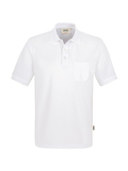 HAKRO Pocket-Poloshirt Performance Weiß, Herren YHA-812-11